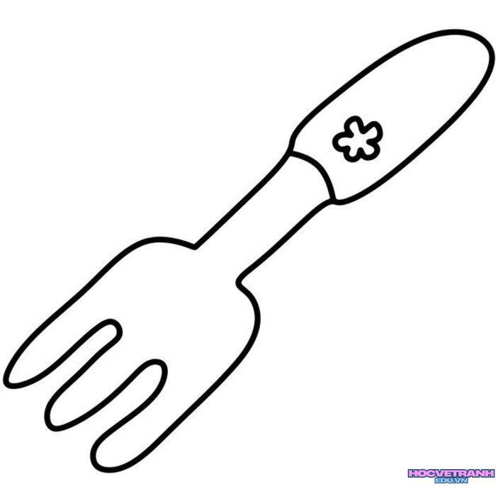 hình tranh tô màu dụng cụ nghề nông đáng yêu nhất