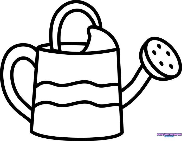 hình tranh tô màu dụng cụ nghề nông đẹp ngầu