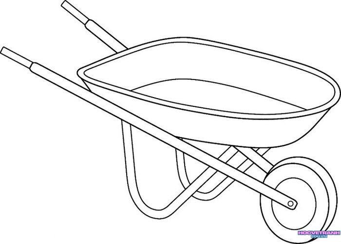 hình tranh tô màu dụng cụ nghề nông đẹp