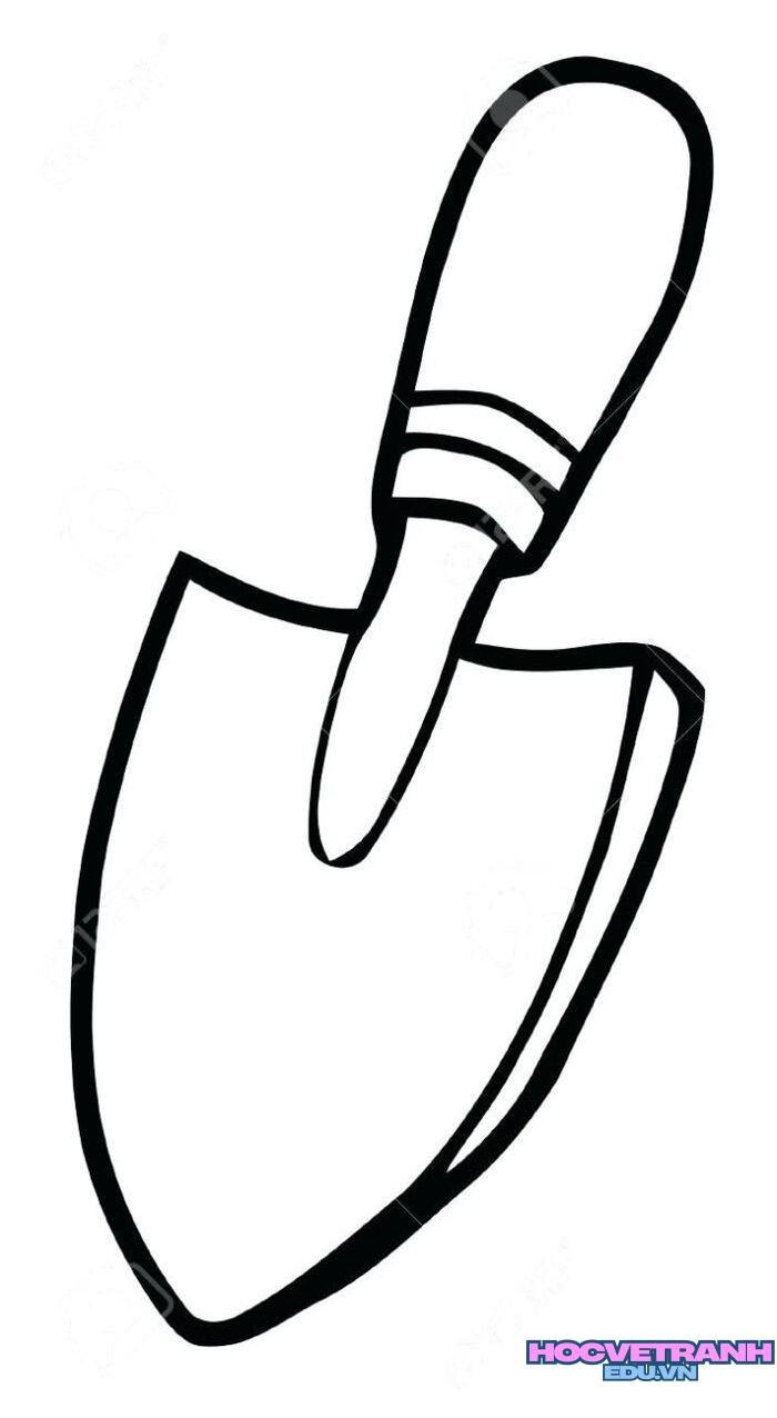 hình tranh tô màu dụng cụ nghề nông siêu xinh