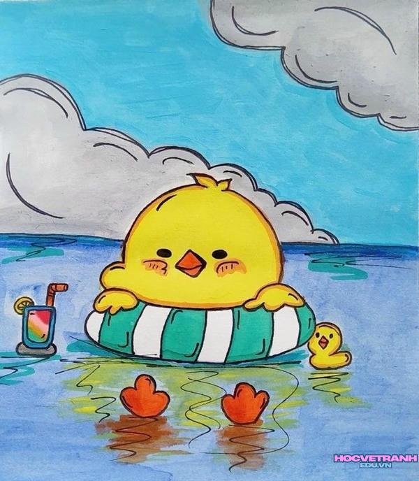 mẫu vẽ tranh cute đẹp