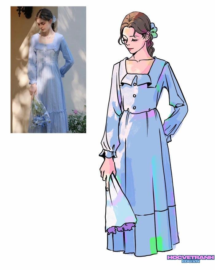 phác thảo người mặc cổ phục