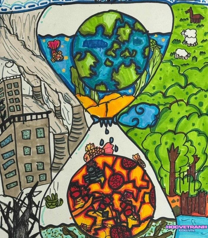 tranh chống lãng phí nước