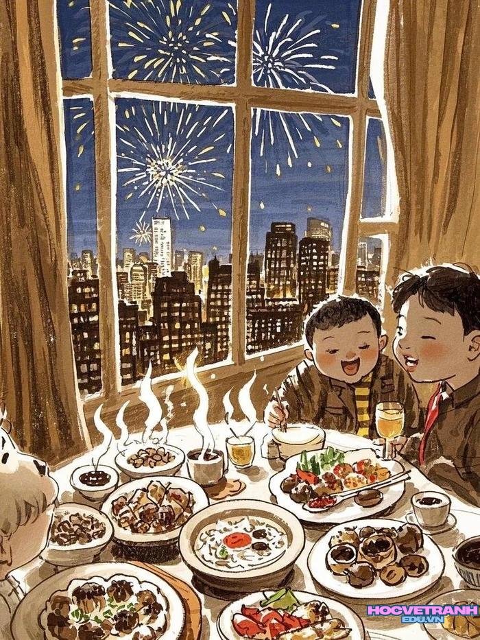 tranh gia đình cực đẹp