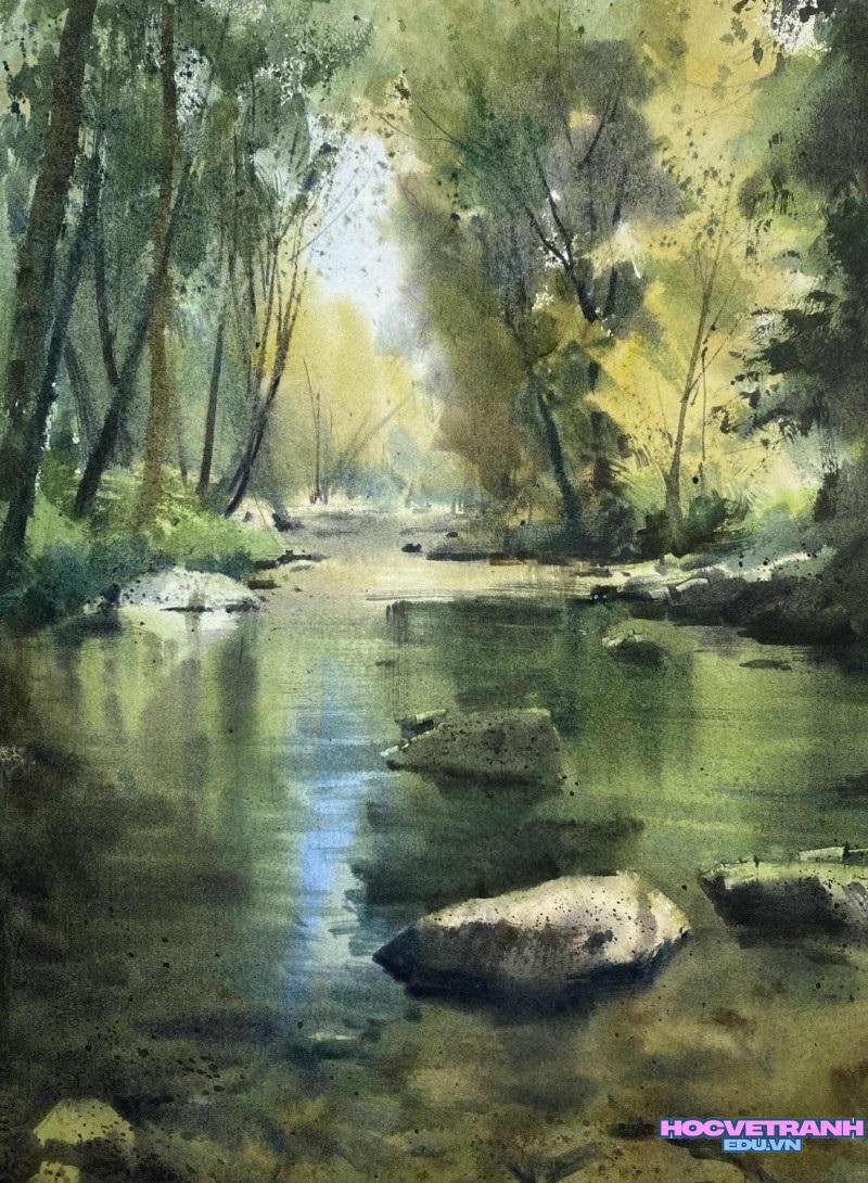 tranh màu nuoc