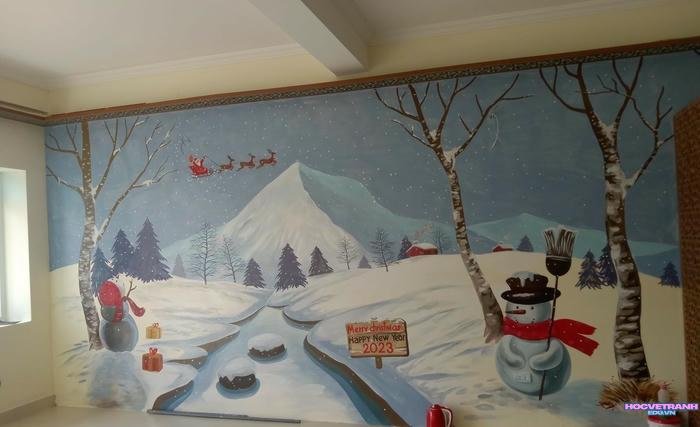 tranh noel phong cách lofi