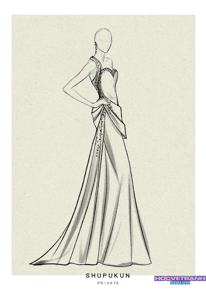 tranh phác thảo thời trang