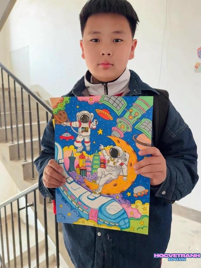 tranh phi hành gia anime