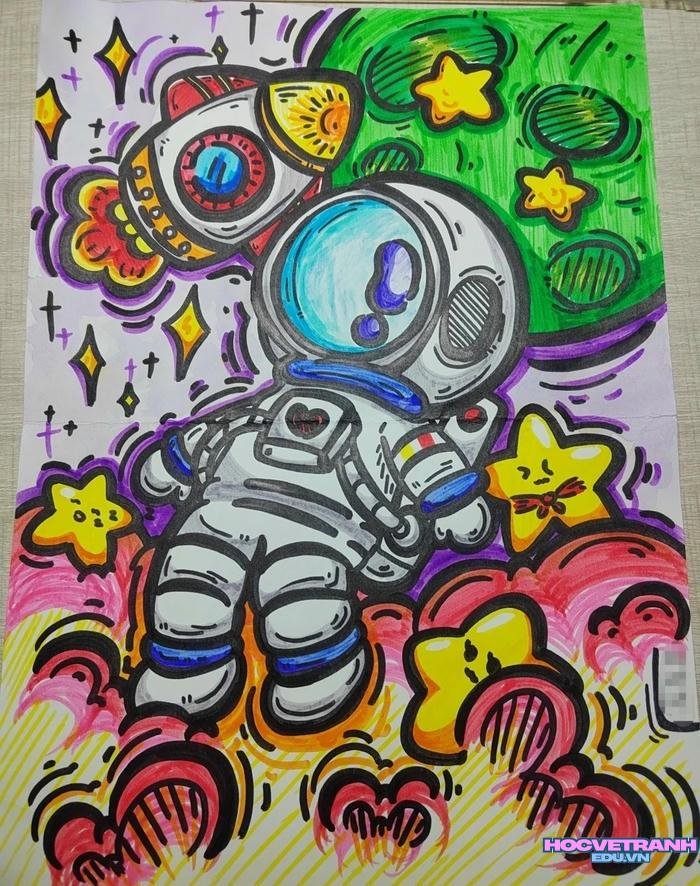 tranh phi hành gia dải ngân hà