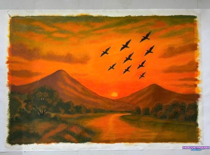 tranh phong cảnh miền núi