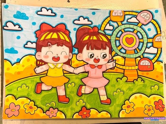 tranh sân chơi em yêu
