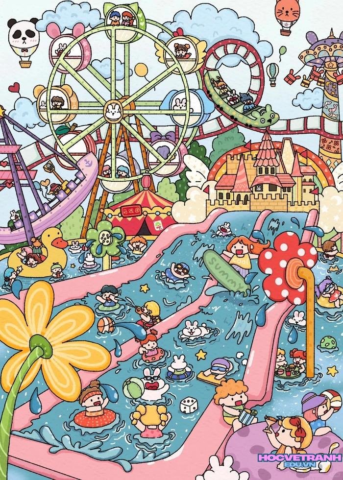 tranh sân chơi lớp 5