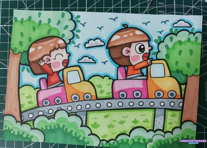 tranh sân chơi thú vị