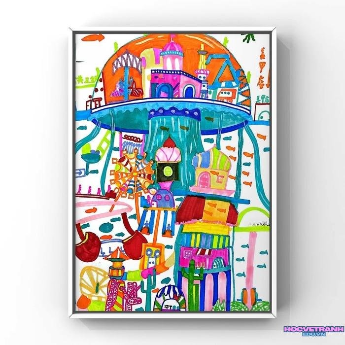 tranh sân chơi ý tưởng trẻ