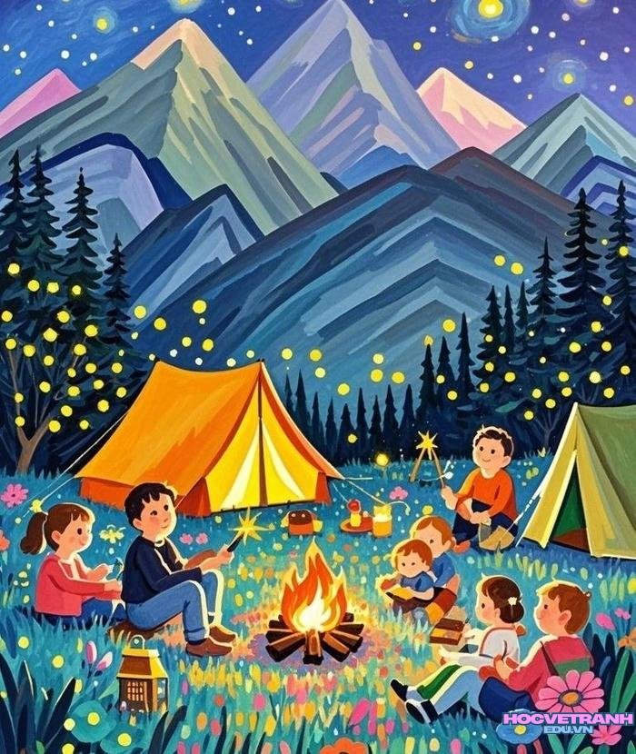 tranh sinh hoạt gia đình