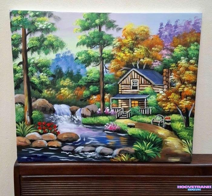 tranh sơn dầu sơn thủy