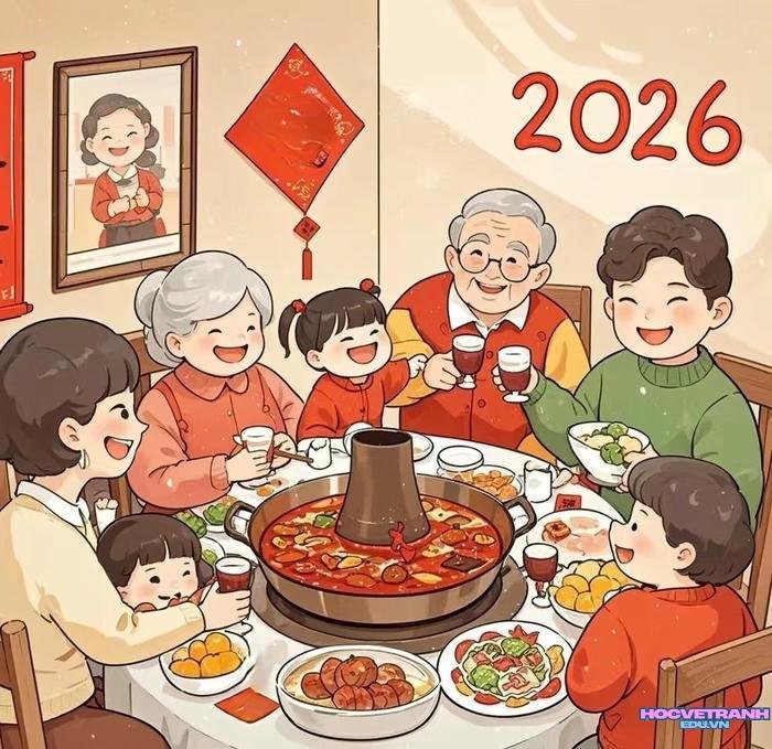 tranh sum họp bình yên