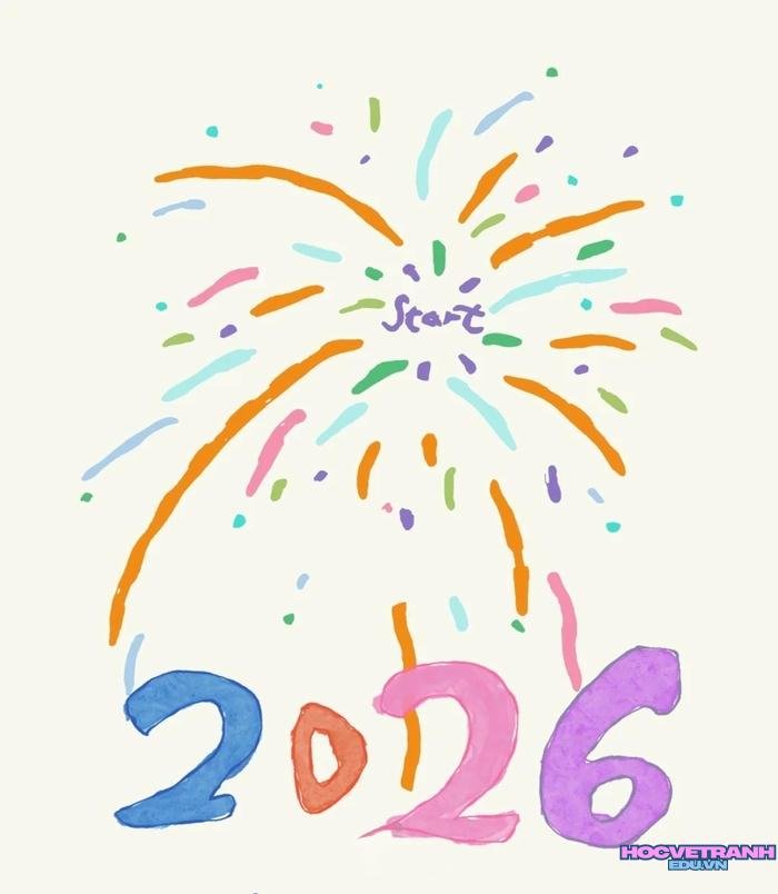 tranh tết màu nước