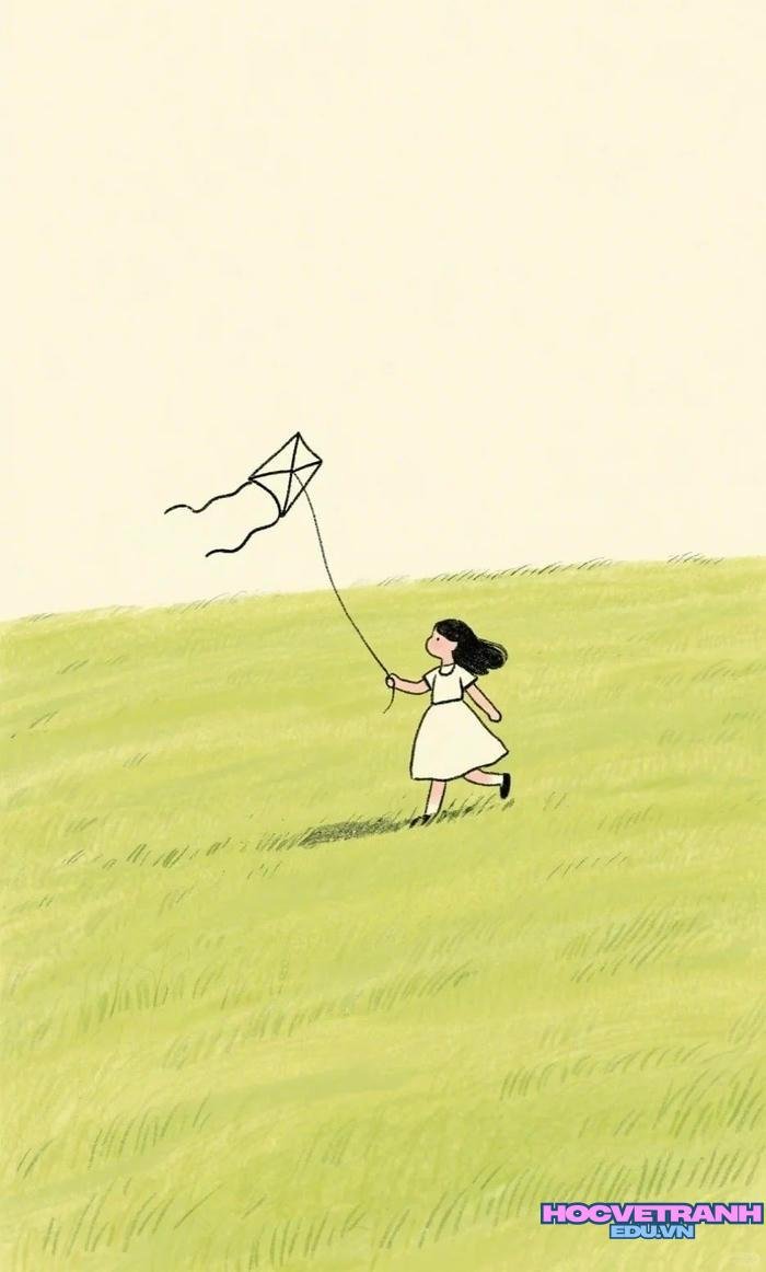 tranh thả diều nghệ thuật