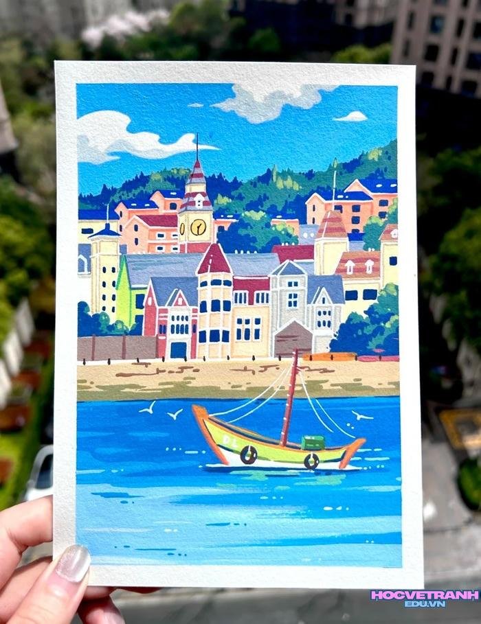 tranh thành phố 3d