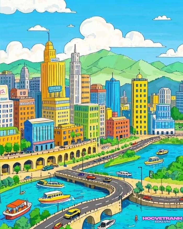 tranh thành phố đoạt giải