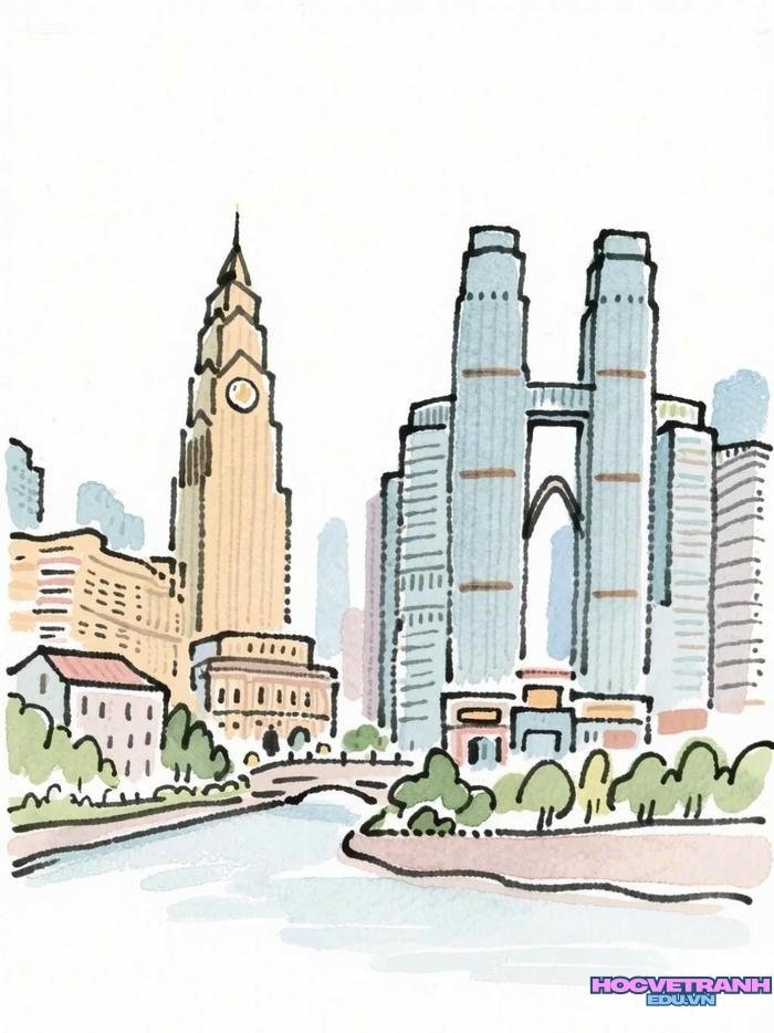 tranh thành phố tương lai