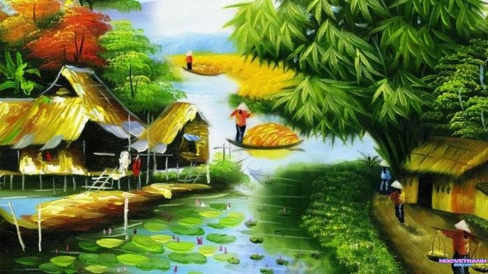 tranh thiên nhiên mầm non