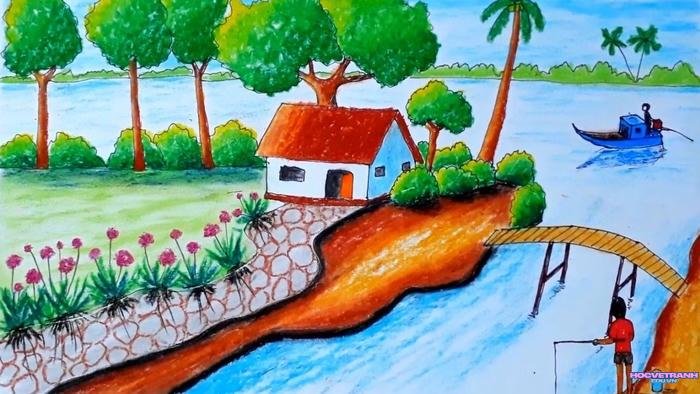 tranh thiên nhiên rực rỡ