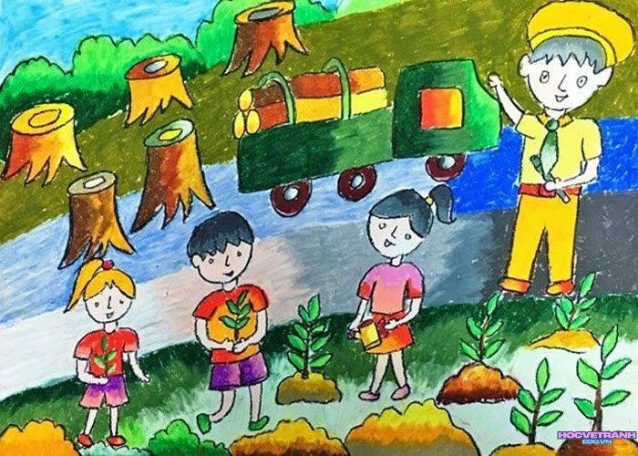 tranh thiếu nhi sắc màu