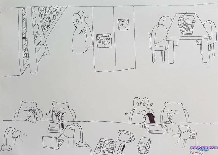 tranh thư viện sáng tạo