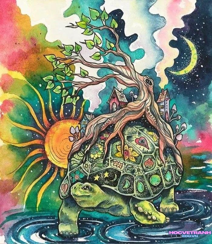 tranh tiết kiệm nước màu nước