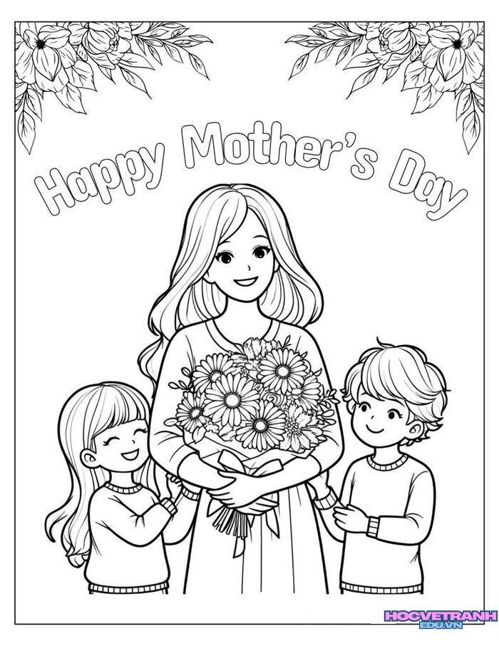 tranh tô màu cô giáo đẹp nhất