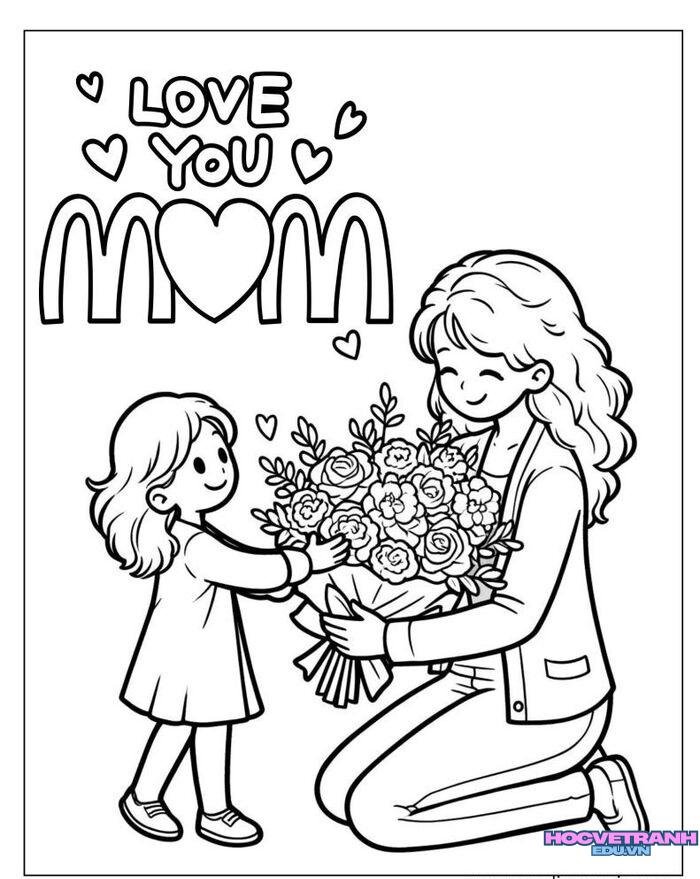 tranh tô màu cô giáo siêu đẹp