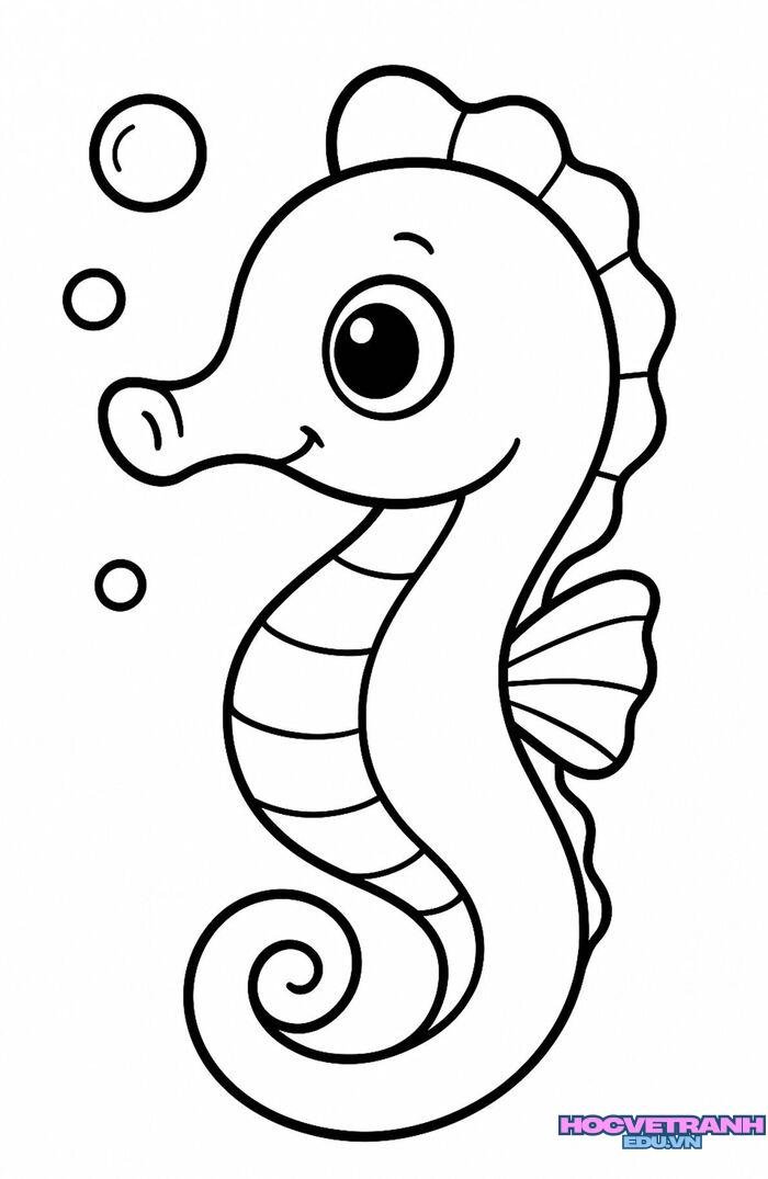 tranh tô màu con cá cực đáng yêu