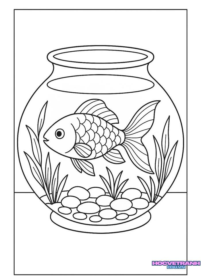 tranh tô màu con cá đẹp nhất