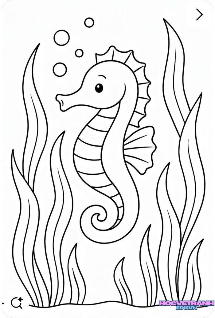 tranh tô màu con cá siêu cute