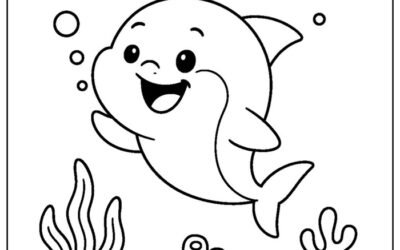 tranh tô màu con cá siêu dễ thương