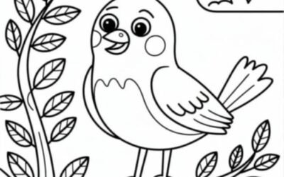 tranh tô màu con chim siêu xinh