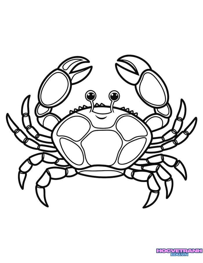 tranh tô màu con cua