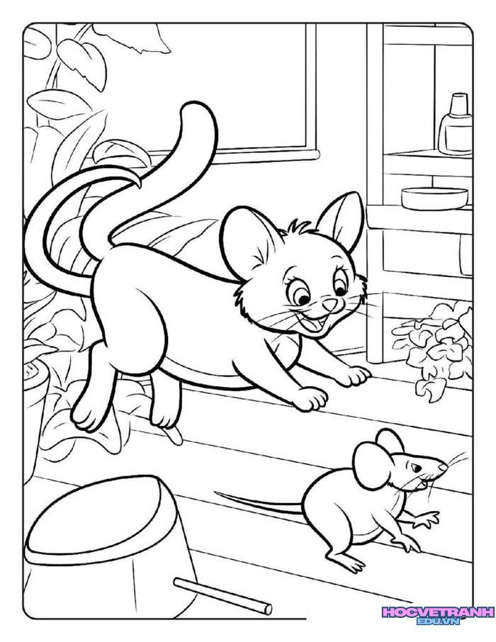 tranh tô màu con mèo siêu xinh