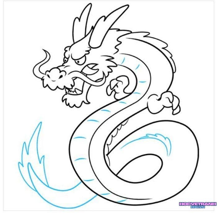 tranh tô màu con rồng