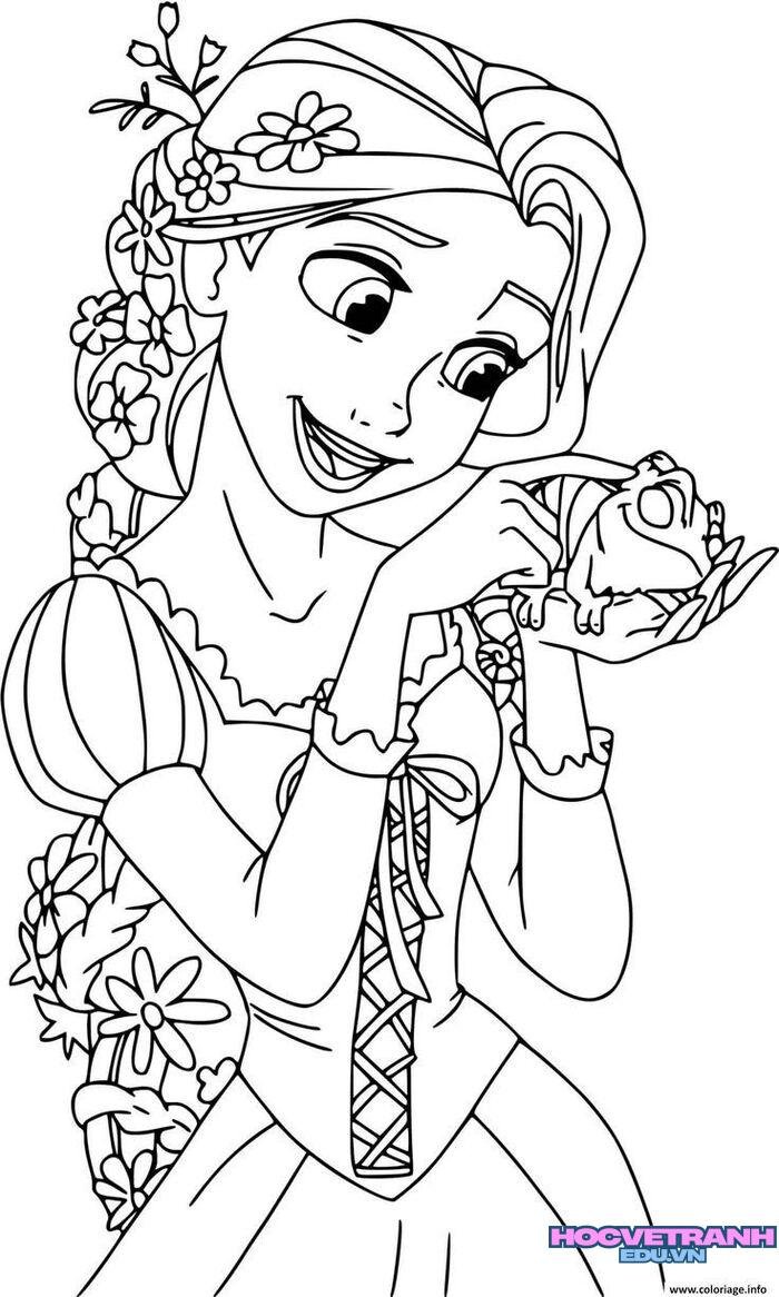 tranh tô màu công chúa xinh xỉu