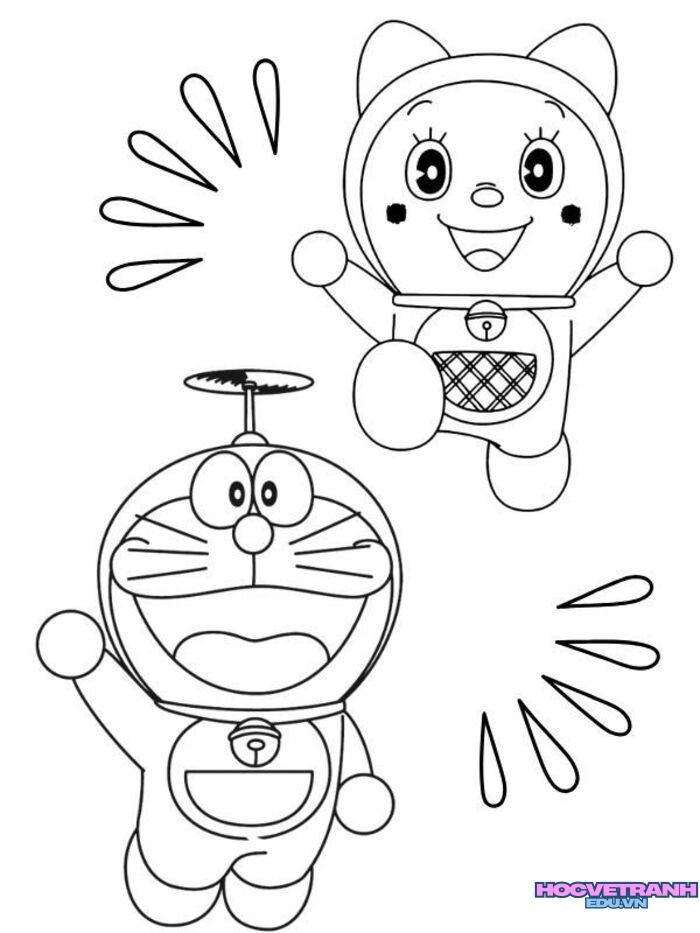 tranh tô màu doremon