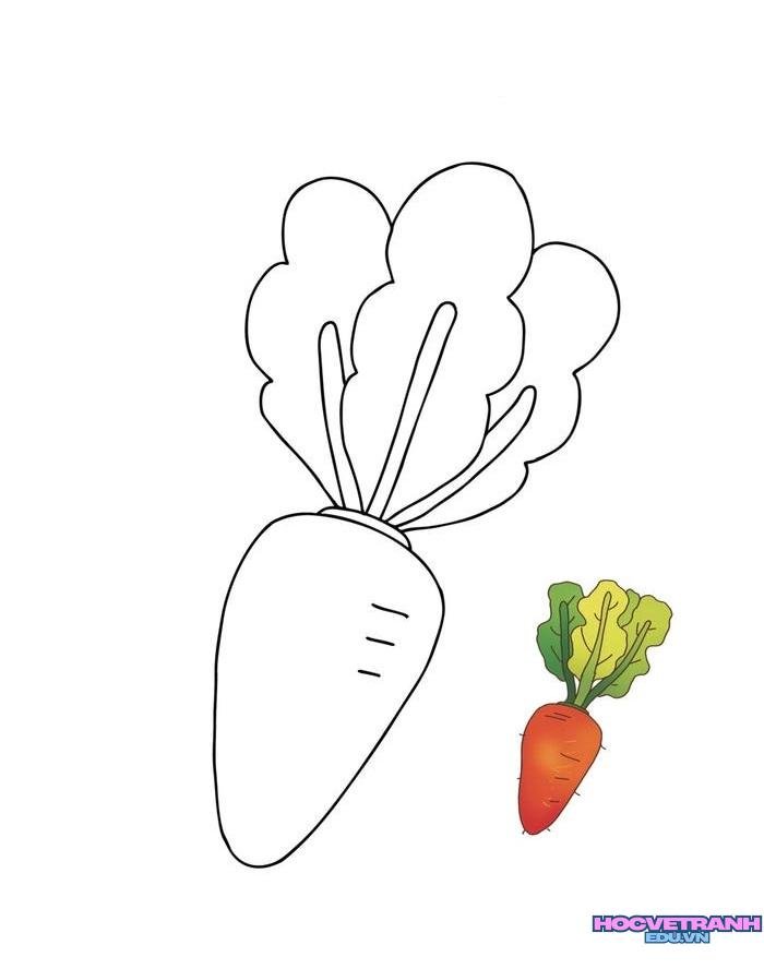 tranh tô màu rau củ quả 1