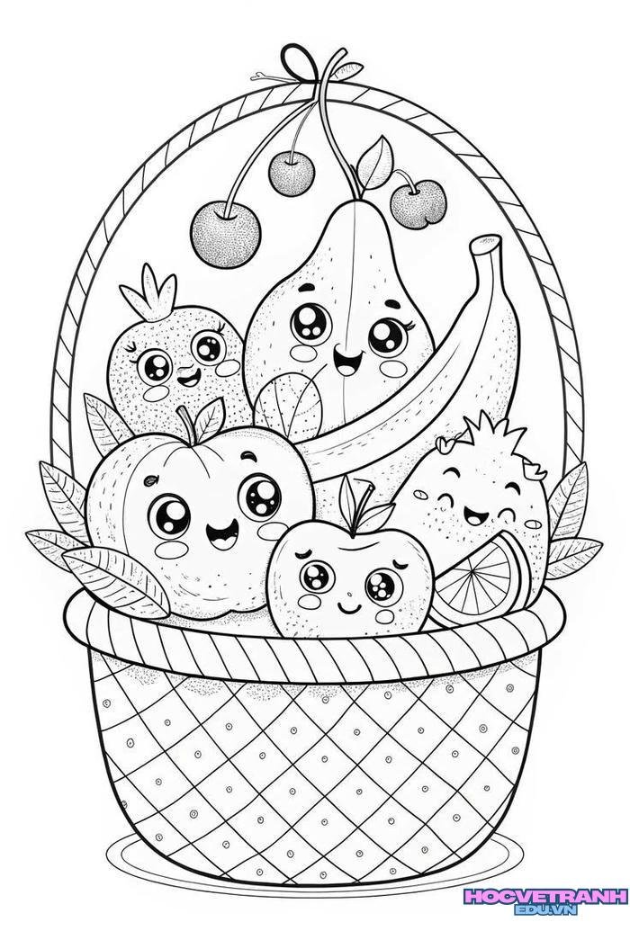tranh tô màu rau củ quả 18