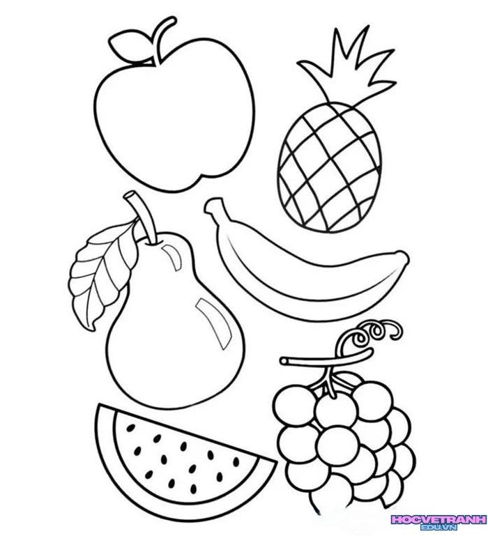 tranh tô màu rau củ quả 2