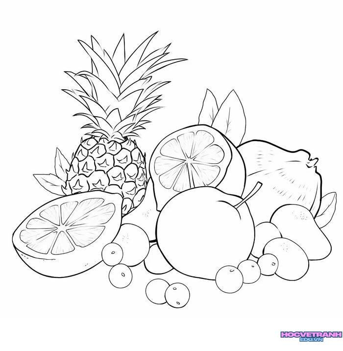 tranh tô màu rau củ quả 25