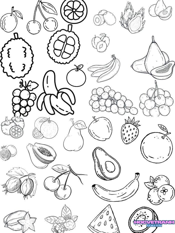tranh tô màu rau củ quả 30
