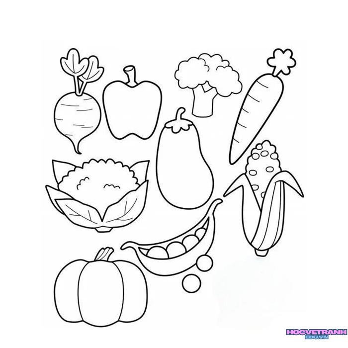 tranh tô màu rau củ quả 36