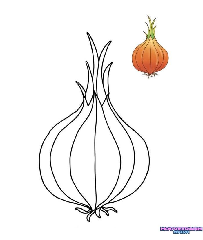 tranh tô màu rau củ quả 37